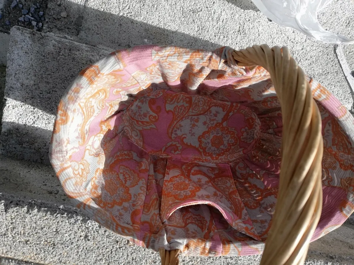 Willow Wicker Shopping Basket Oval Shopper Cotton - Image 3