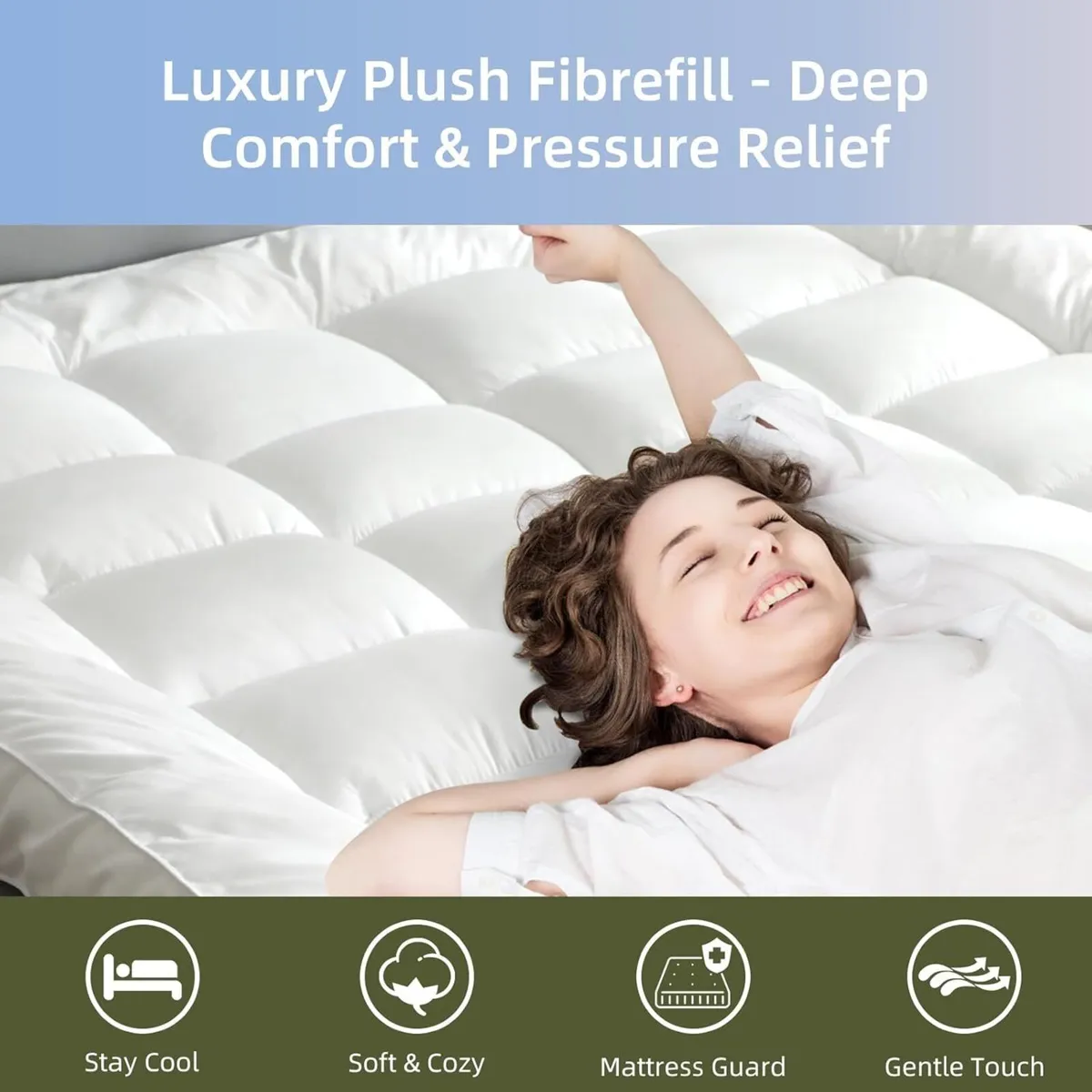 Super King Mattress Topper - Extra Thick Quilted - Image 3