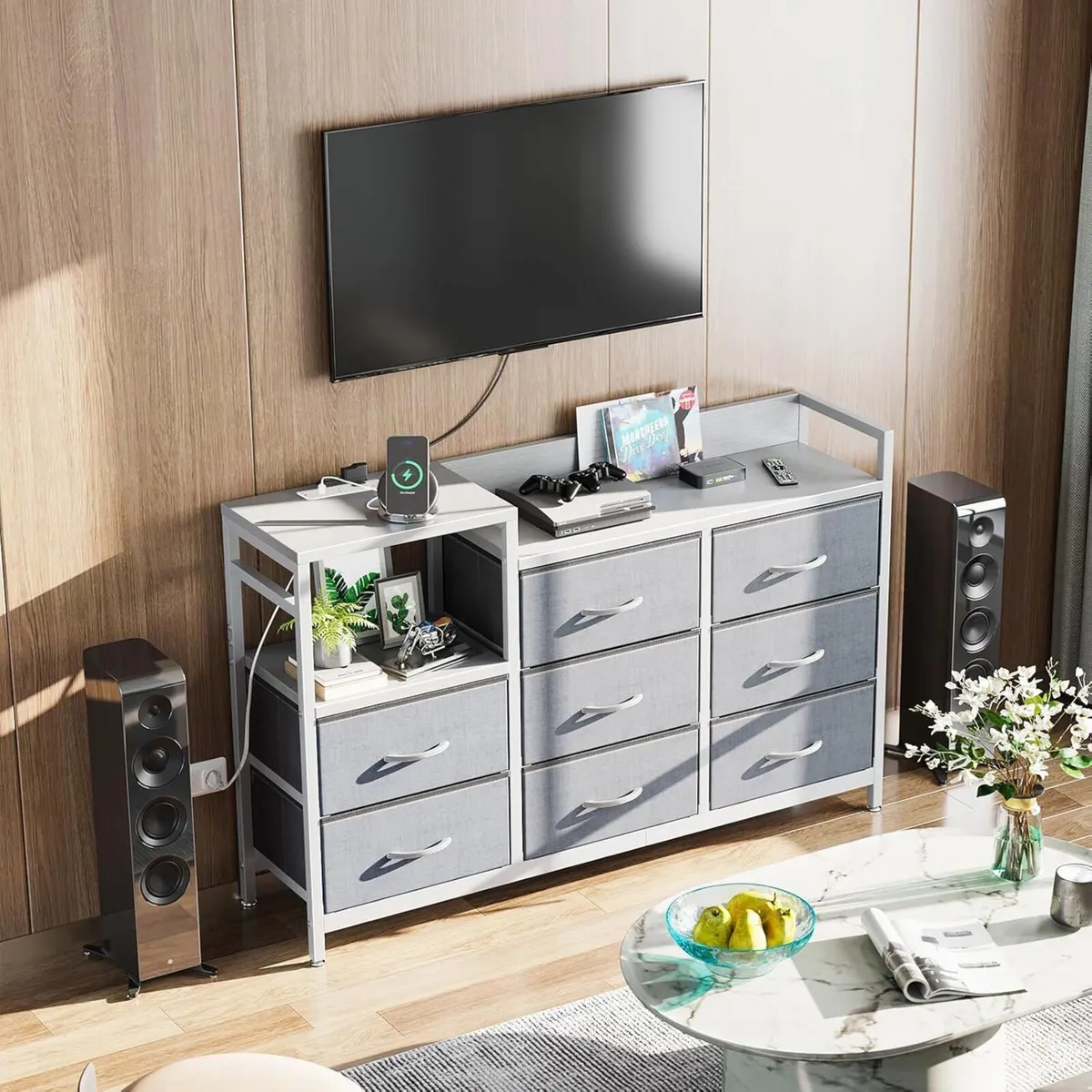 Chest of Drawers Bedroom Contains 2 USB AC Ports - Image 2