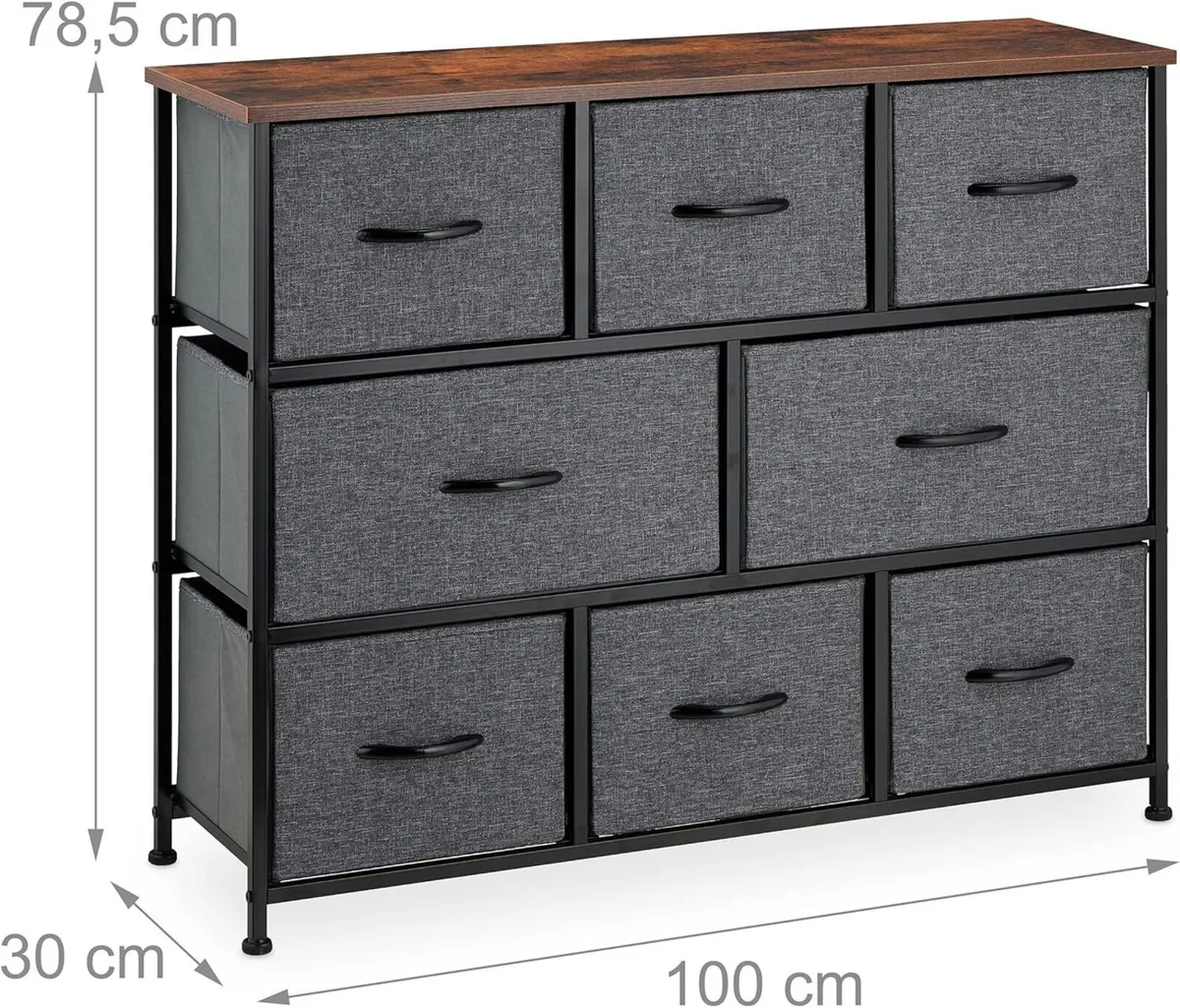 Chest of Drawers Industrial Design 78.5 x 100 30 - Image 3