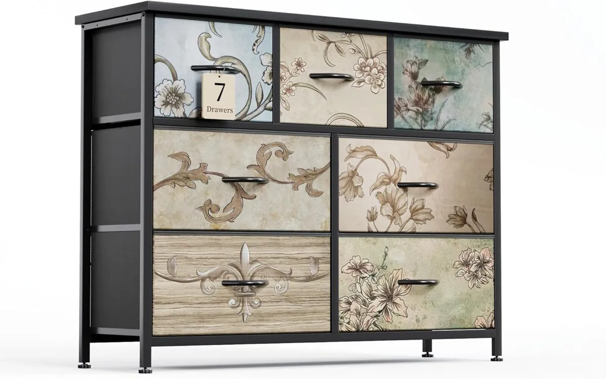 Chest of Drawers with 7 Tall Dresser for Bedroom - Image 1