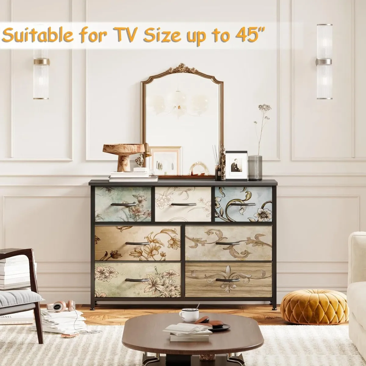 Chest of Drawers with 7 Tall Dresser for Bedroom - Image 2