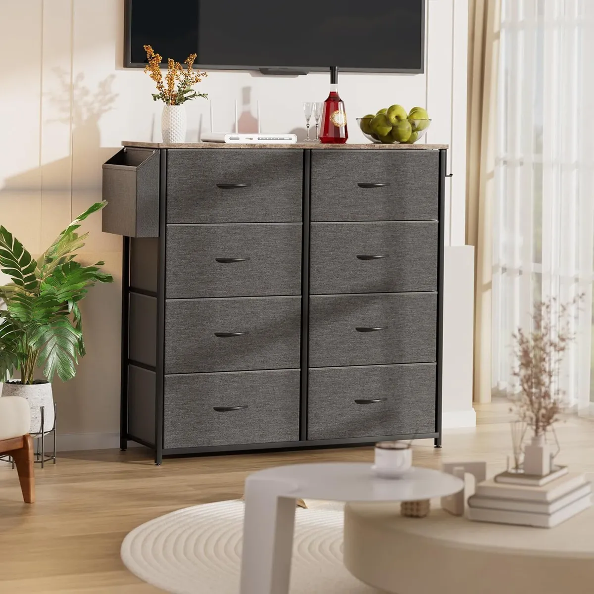 Fabric Chest of Drawers - Canvas Storage Unit - Image 2