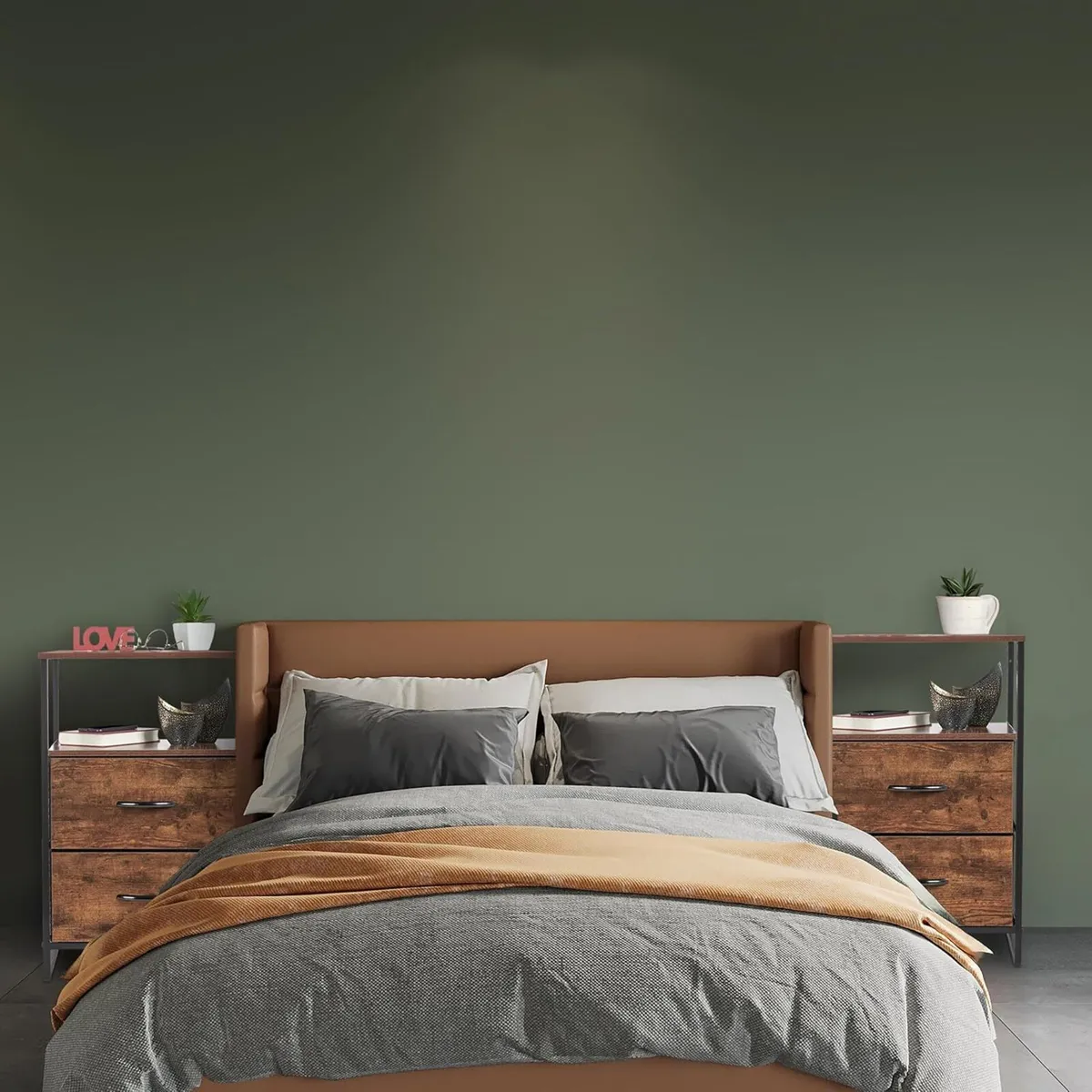 Industrial Bedside Table Set of 2 HWD: 70 x 45 - Image 2