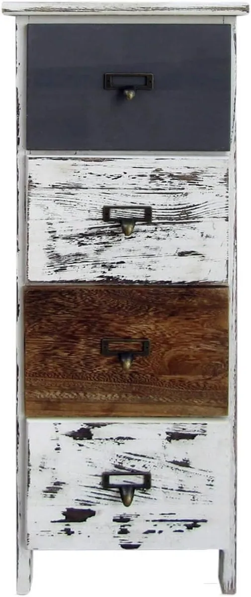 Assembled Chest of Drawers Small Tallboy 4 Wood - Image 1