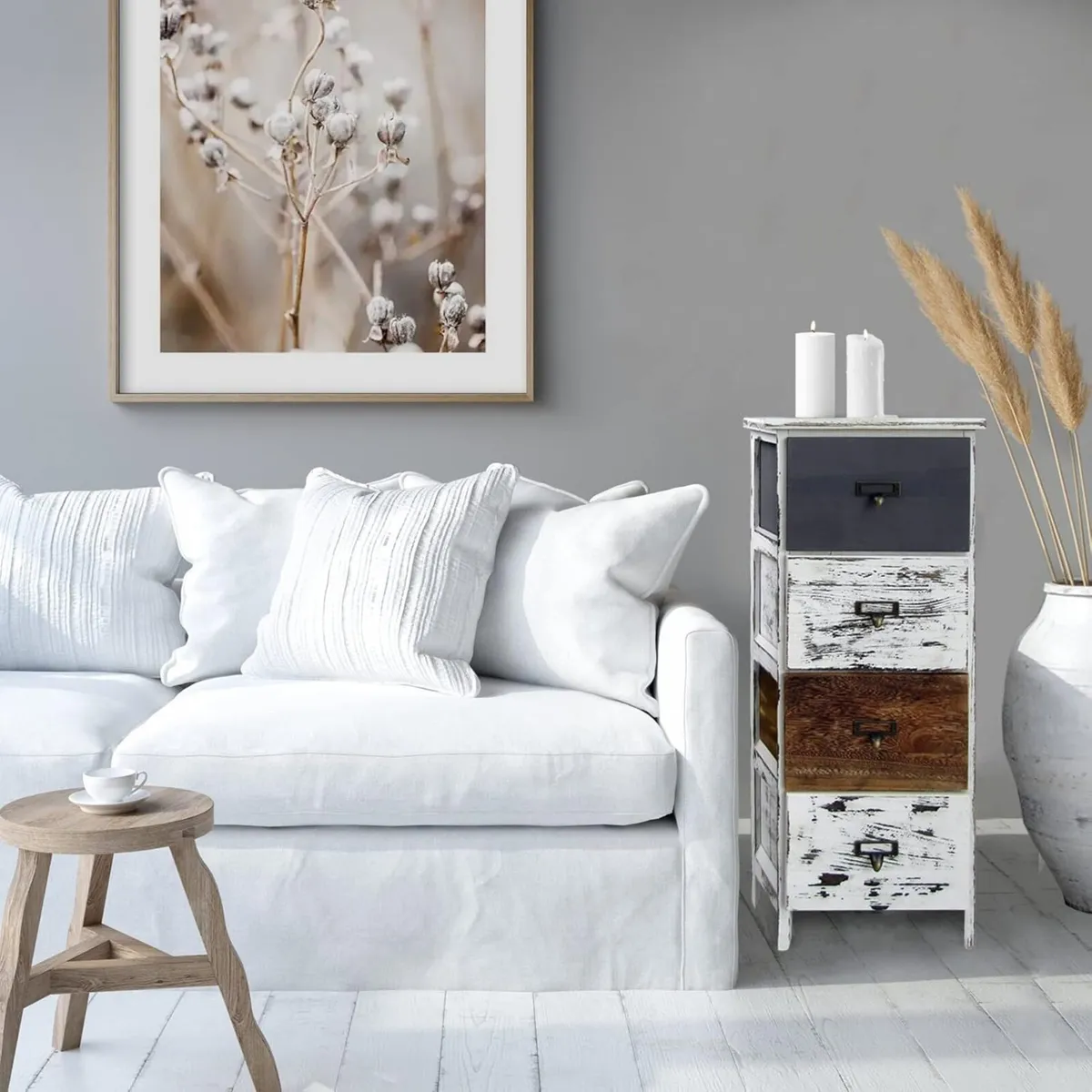 Assembled Chest of Drawers Small Tallboy 4 Wood - Image 2