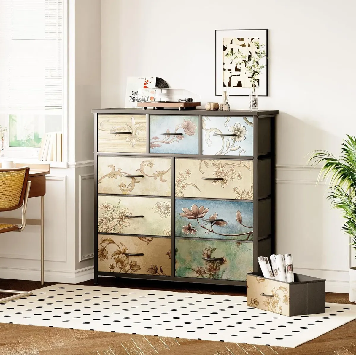 Chest of Drawers with 9 Narrow Tall Dresser for - Image 4