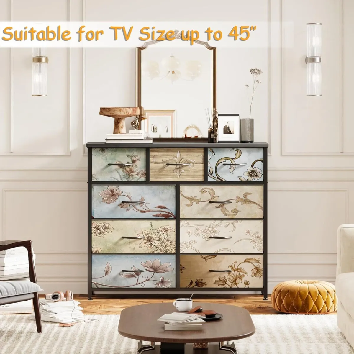 Chest of Drawers with 9 Narrow Tall Dresser for - Image 2