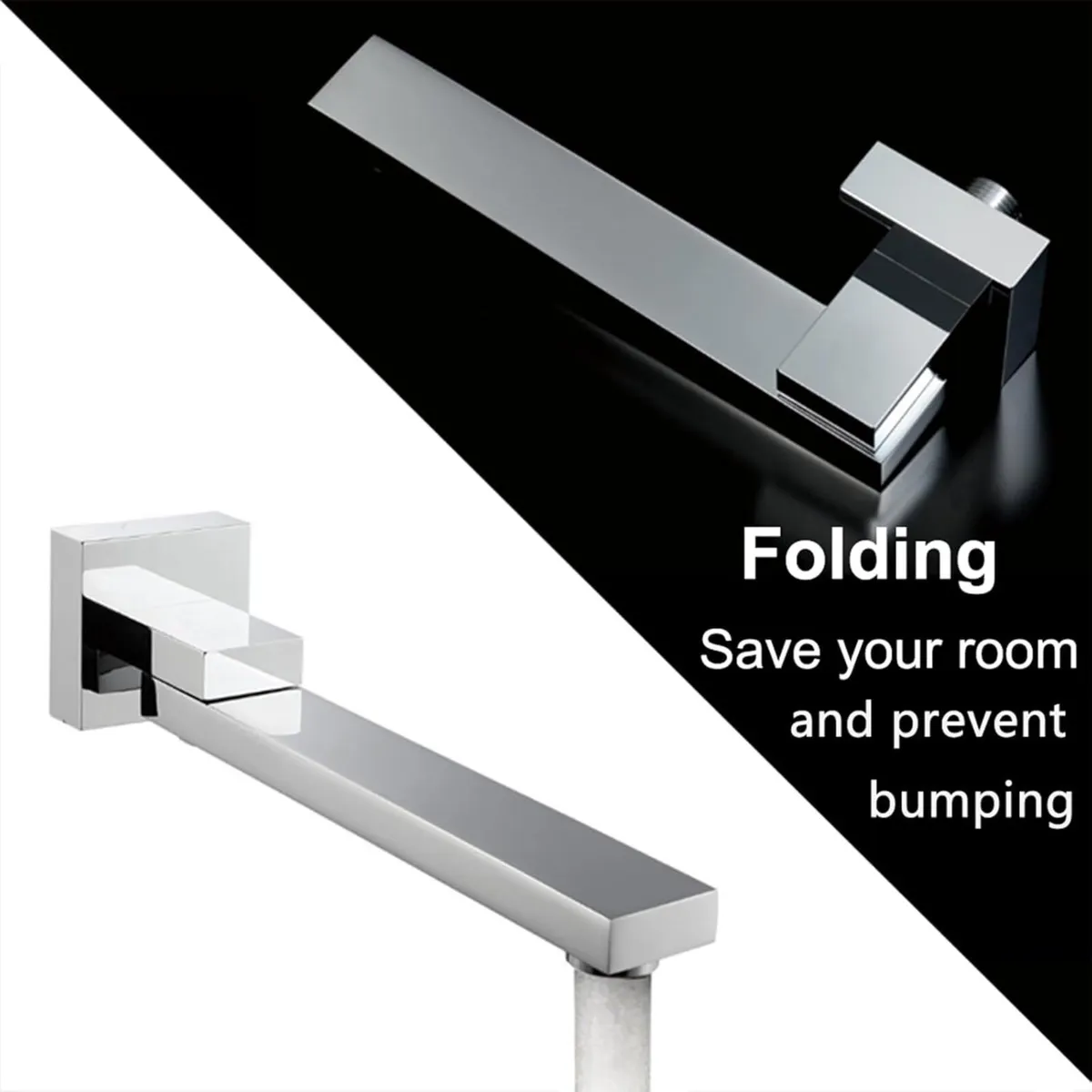 Chrome Bath Tub Spout for Bathroom Wall Single - Image 4