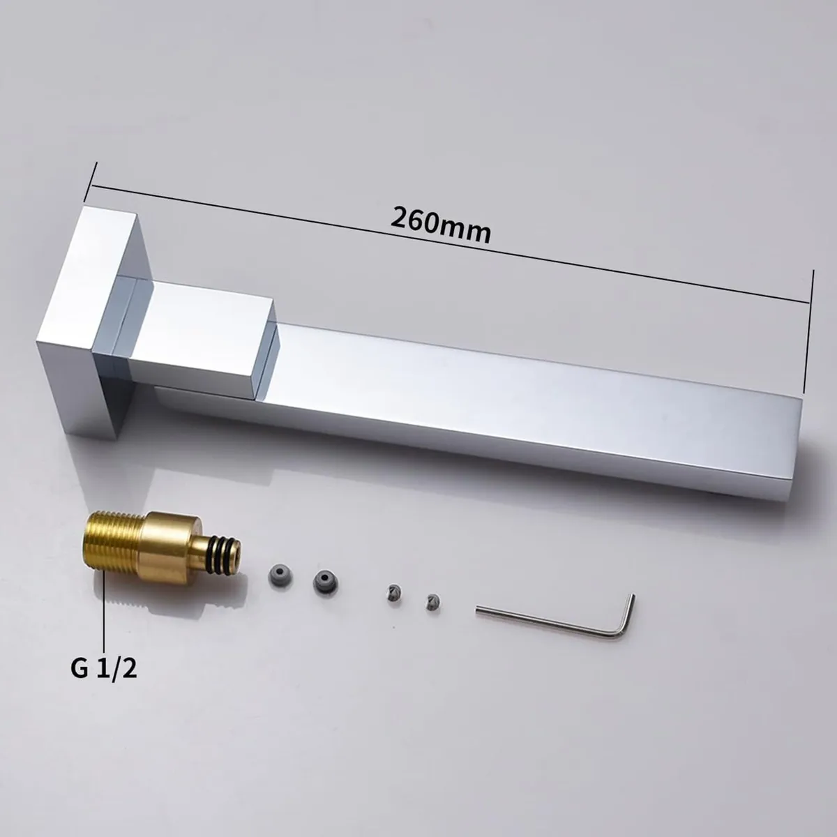 Chrome Bath Tub Spout for Bathroom Wall Single - Image 2