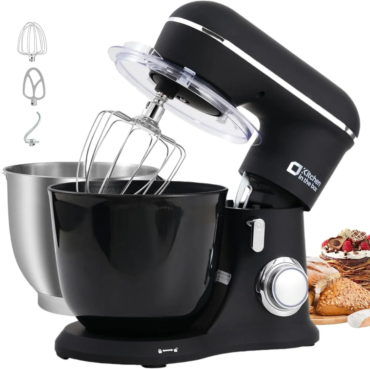 Stand Mixer 4.5L+5L Two Bowls Food for Baking 10 - Image 1