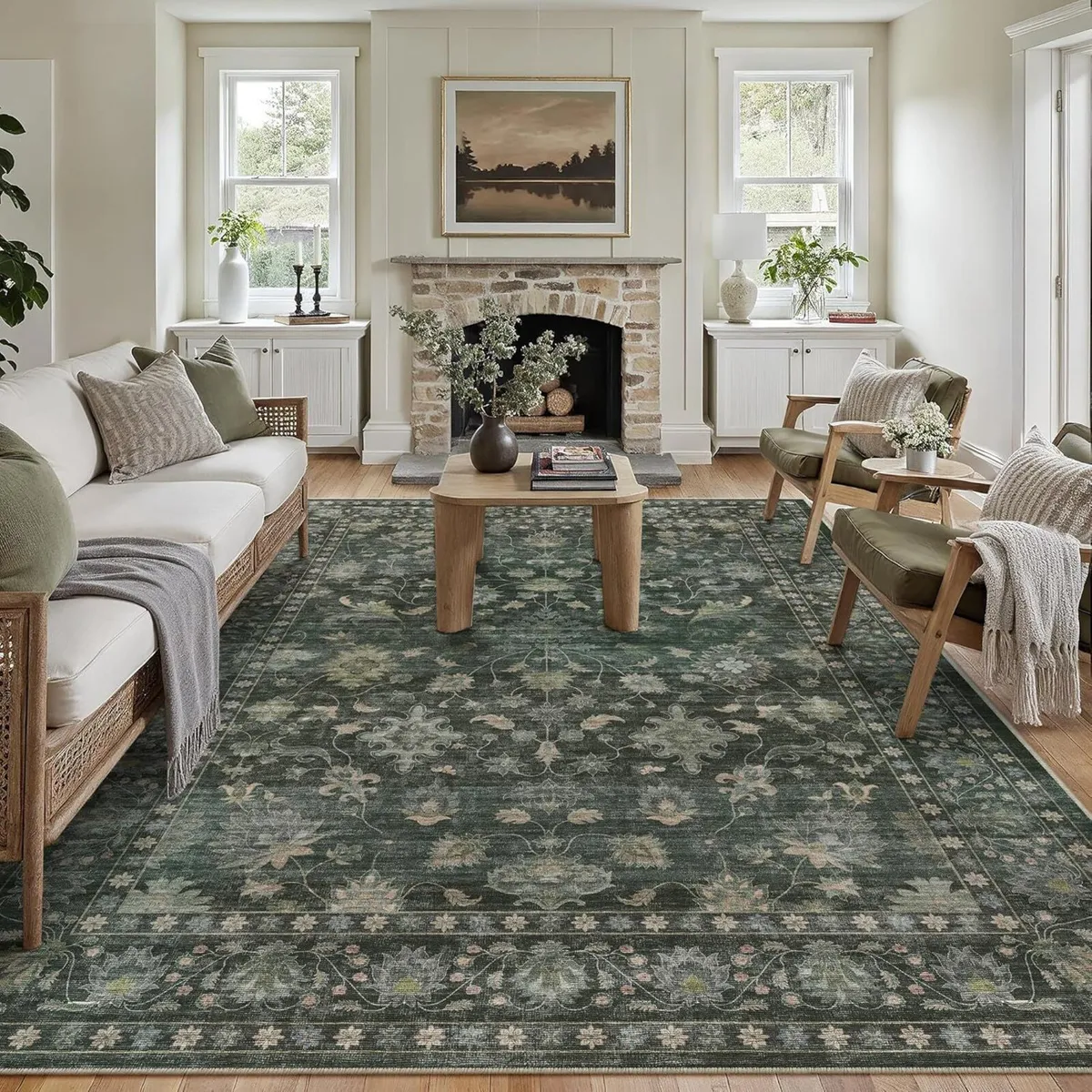 Rugs Living Room 200x300 cm Vintage Washable Non - Image 1