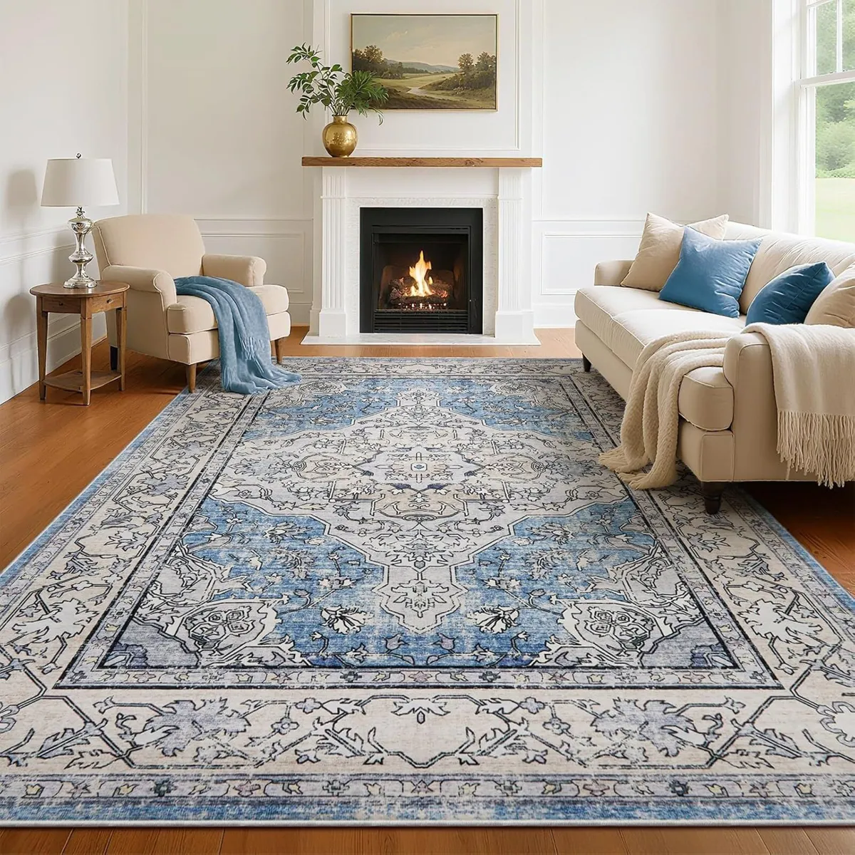 Rugs Living Room Short Pile Soft Area Bedroom - Image 1