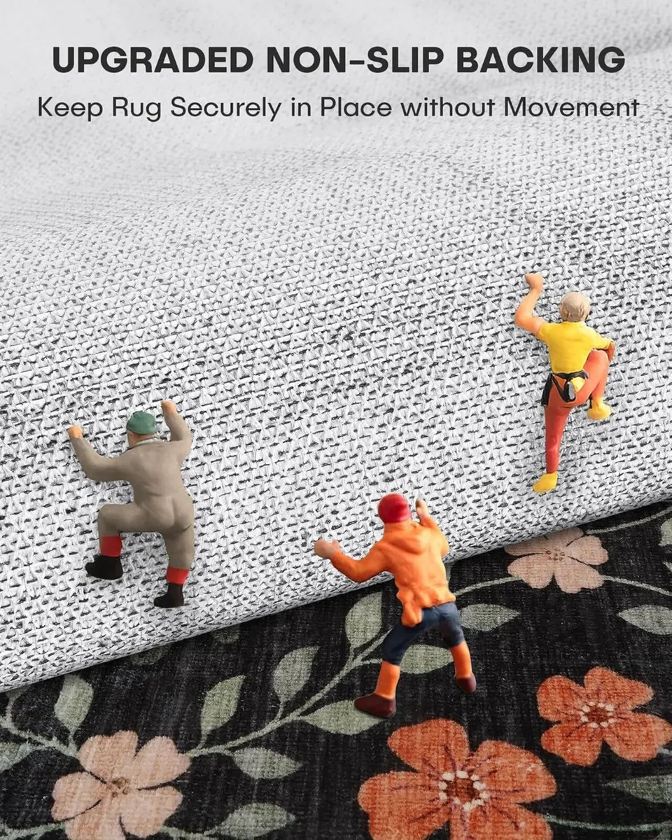 Floral Rugs for Living Room Boho Washable Area - Image 2