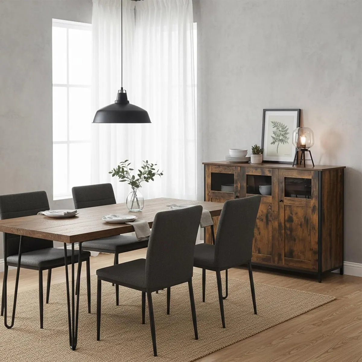 kitchen sideboard with glass doors HWD: 75 x 100 - Image 4