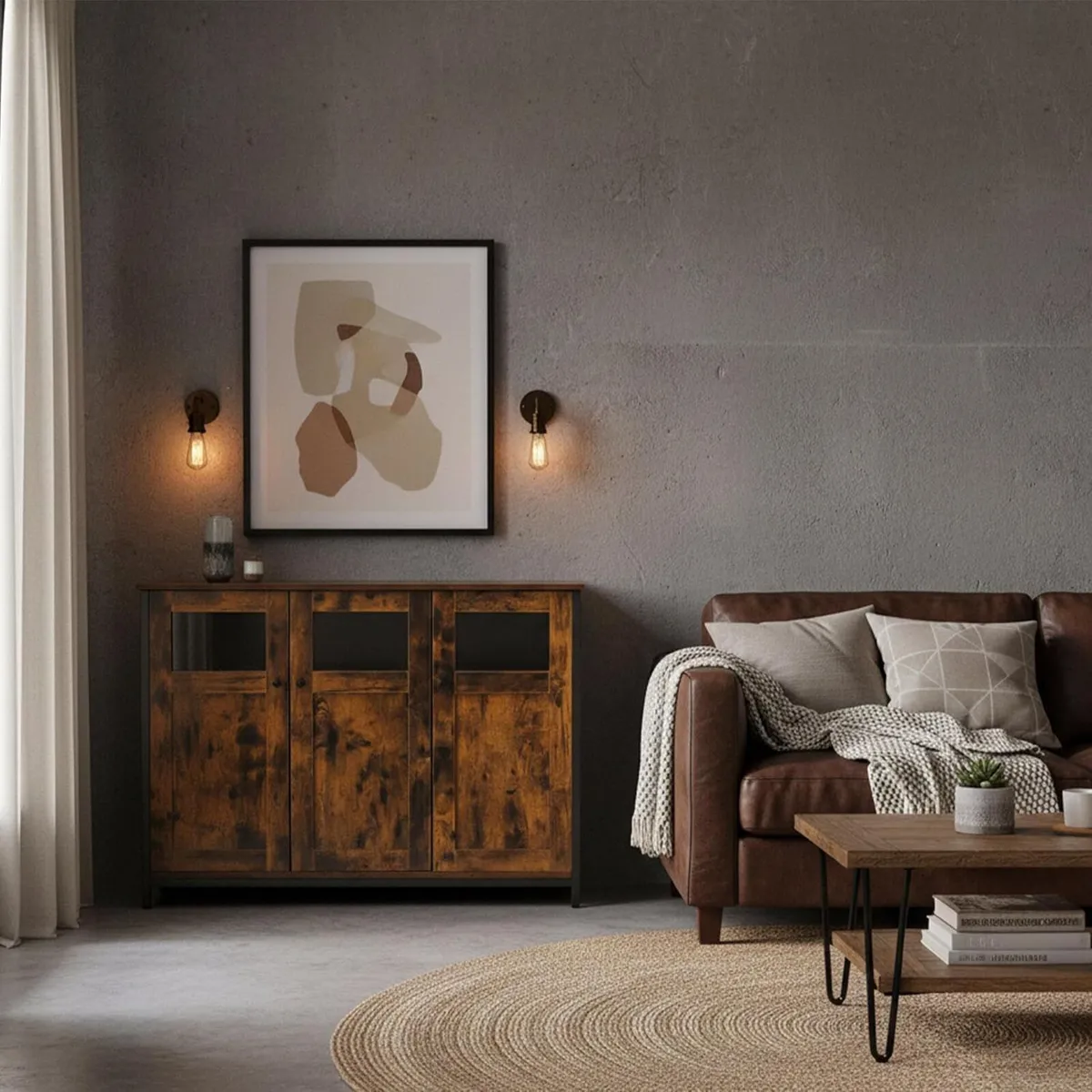 kitchen sideboard with glass doors HWD: 75 x 100 - Image 2