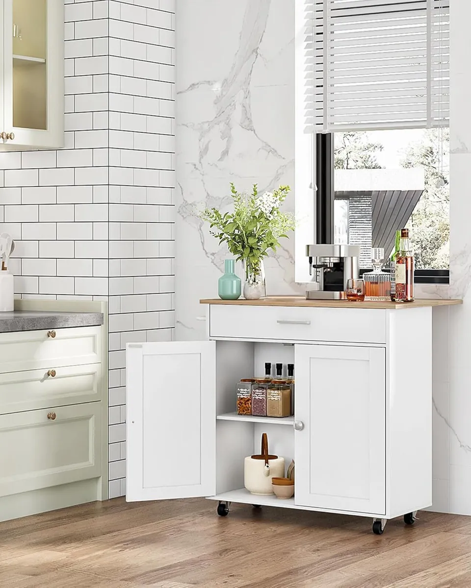 Kitchen Island Farmhouse Cart with One Double - Image 4