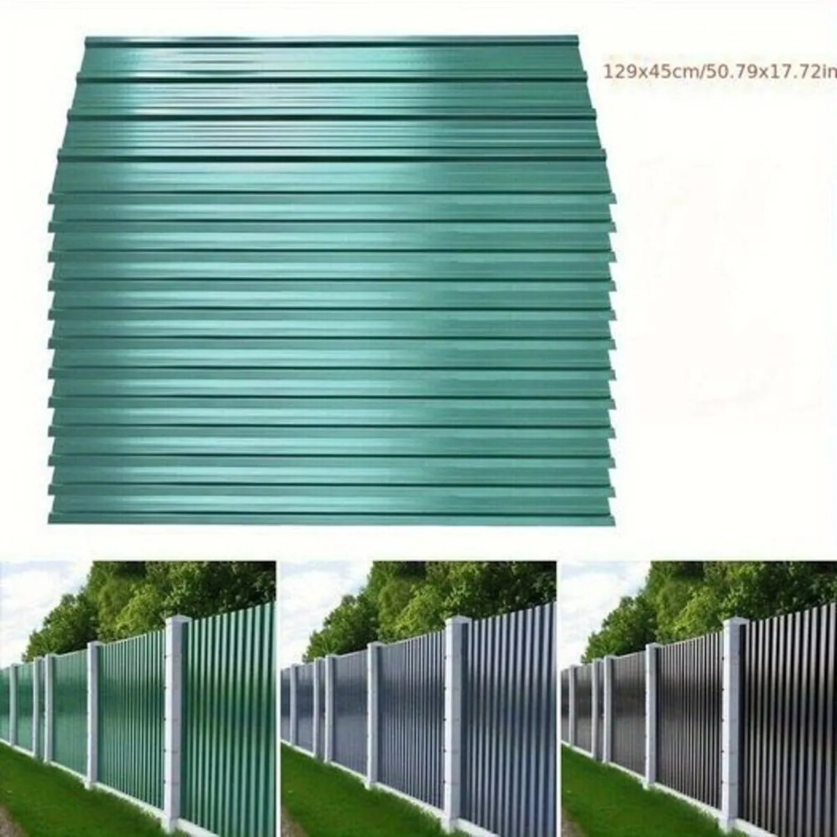 24 x Galvanised Trapezoidal Corrugated Roofing She - Image 3