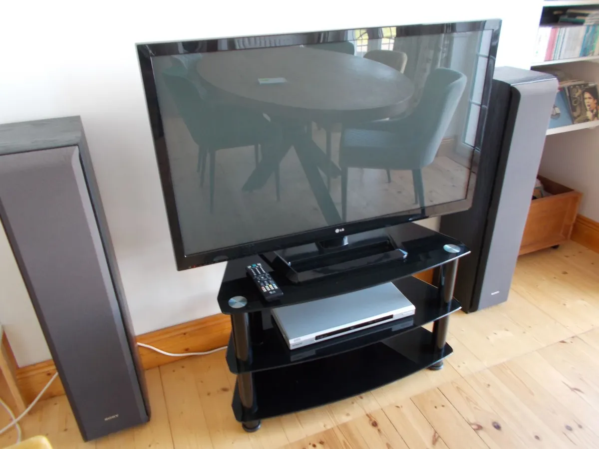 42" inch TV with Stand and DVD Player - Image 1