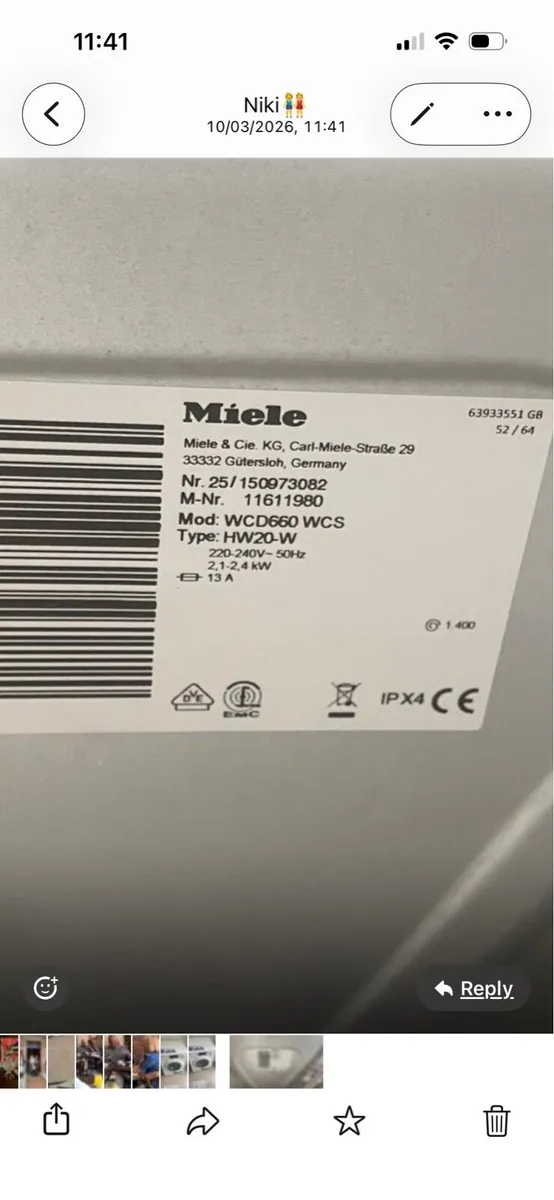MIELE WASHING MACHINE - Image 2
