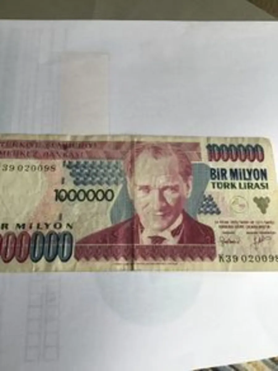 Old Turkey Banknote 1 Million Lirasi