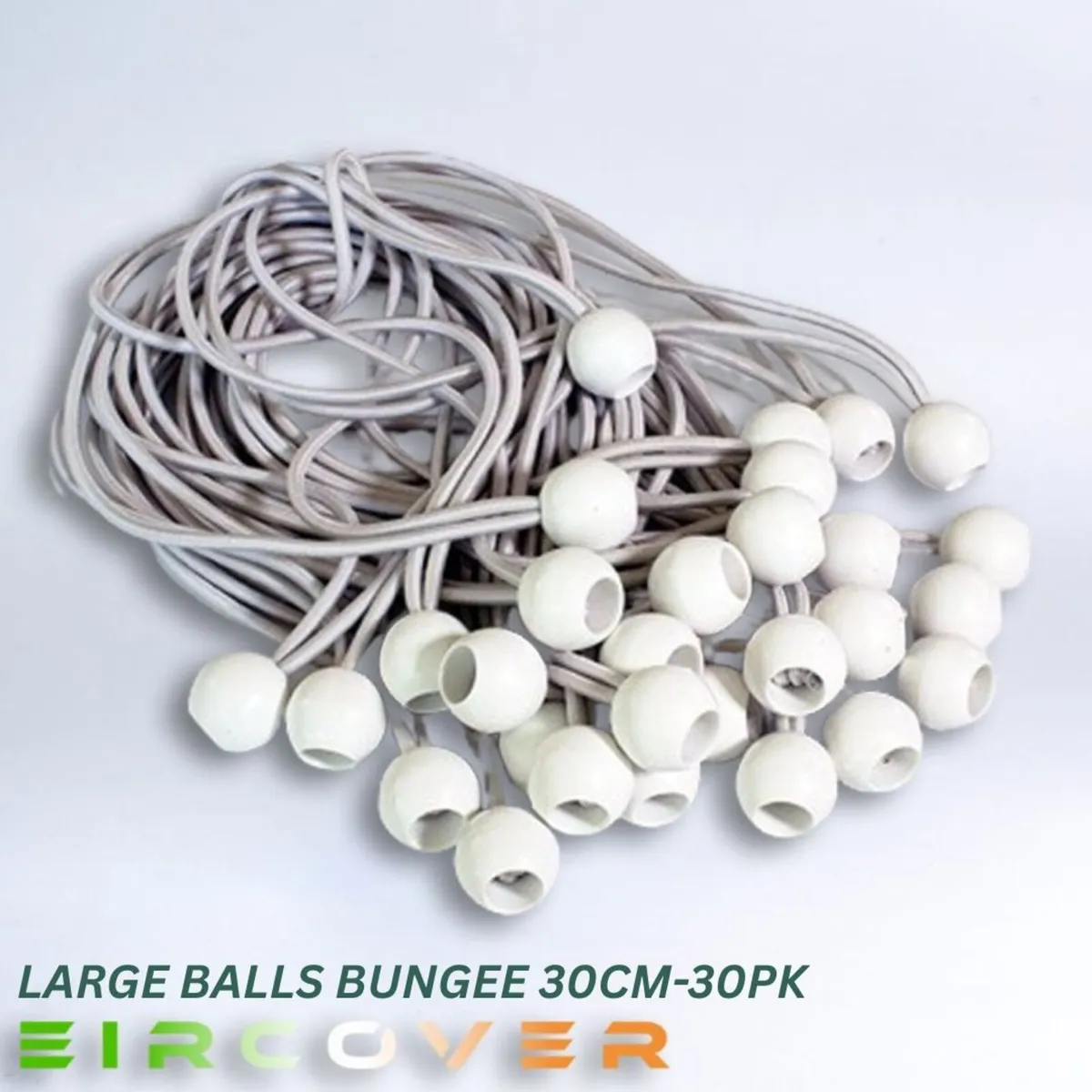 Large White Bungee Ball Ties 30cm  Pack of 10 - Image 4