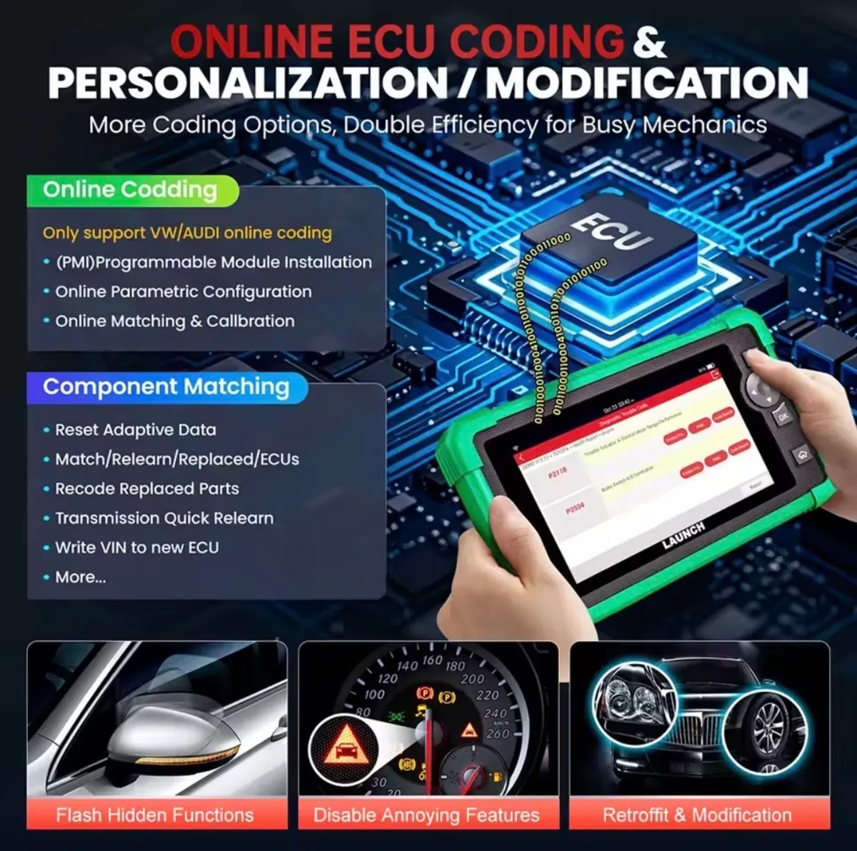LAUNCH X431 CRP919 EV New Energy Car Diagnostic - Image 3
