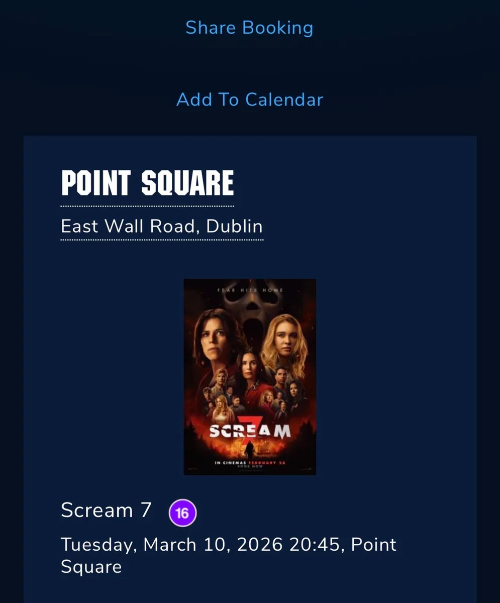 Scream 7 2 tickets today 10 March - Image 1