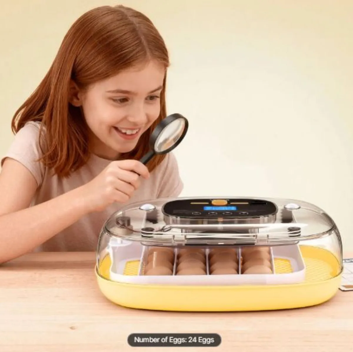 24 Egg Incubator, Automatic Egg Turner with LED - Image 4