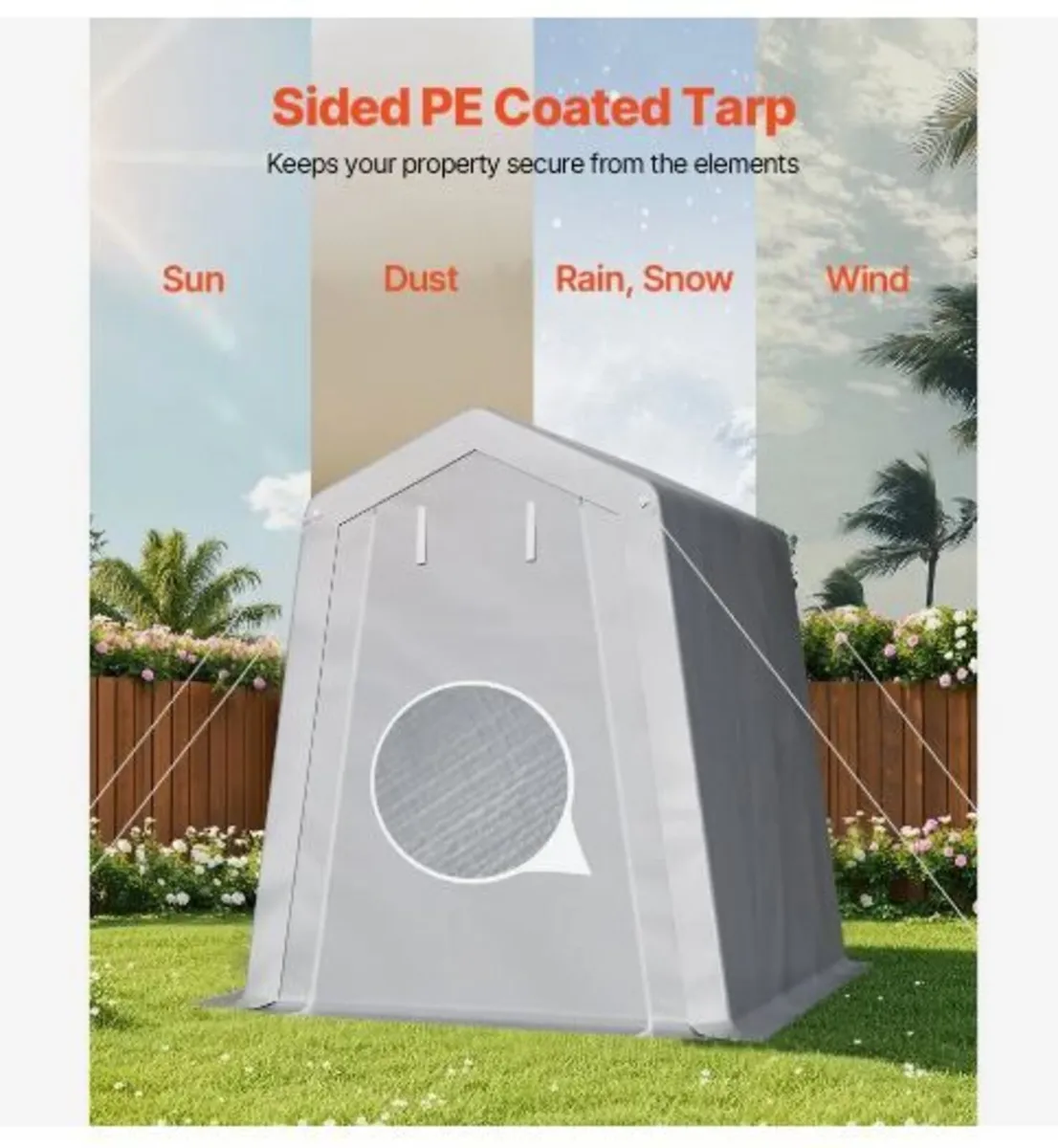 Outdoor Storage Shed, 6 x 6 ft Portable Storage - Image 2