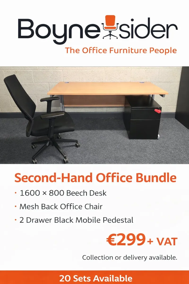 Second-hand hand office desk bundle €299 plus vat - Image 4