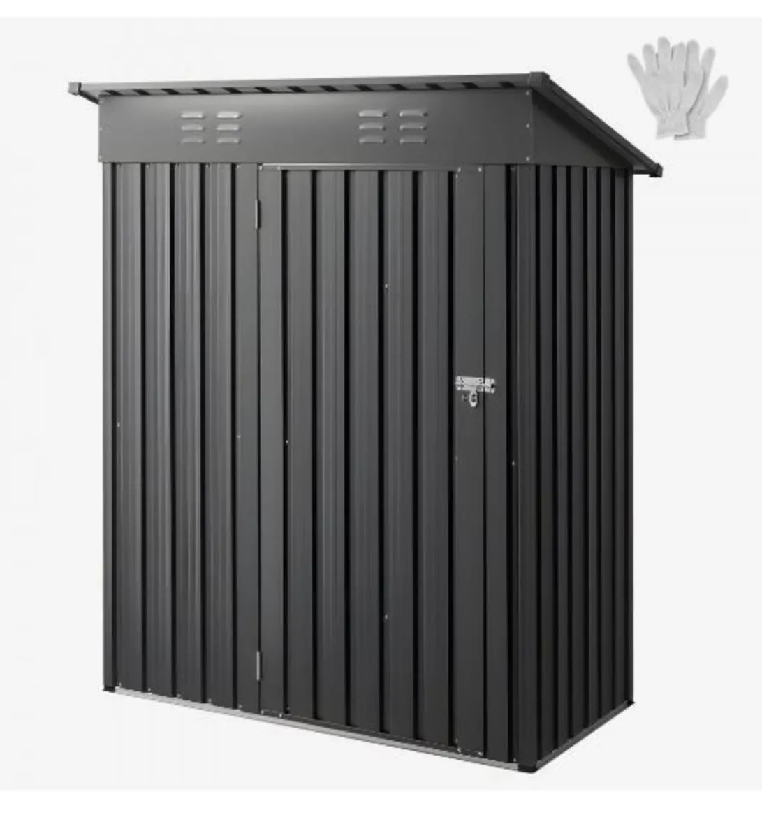 1533 x 876 x 1815 mm Metal Garden Shed - Image 1