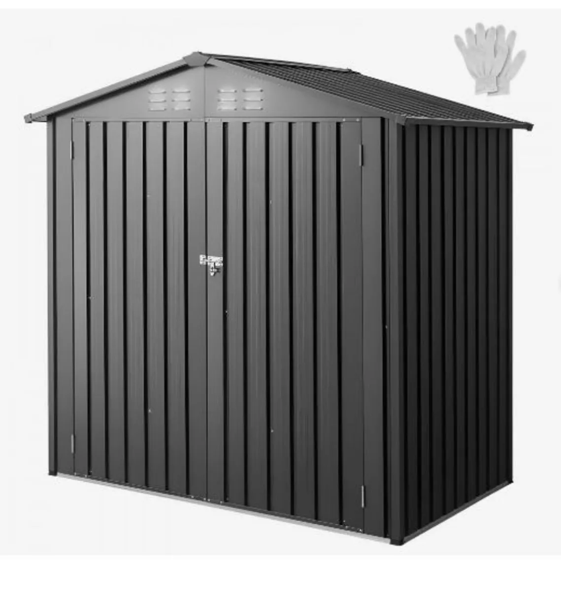 1860 x 1210 x 1841 mm Metal Garden Shed - Image 1