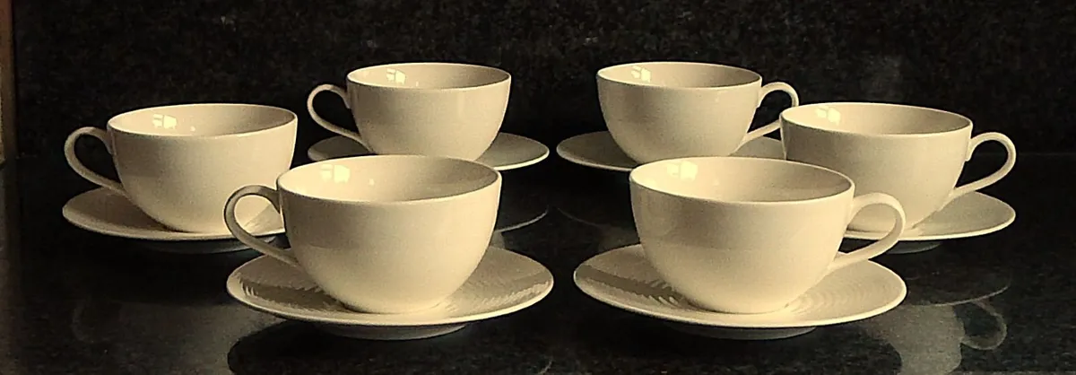 6 Royal Doulton Gordon Ramsay Maze Cups & Saucers - Image 2