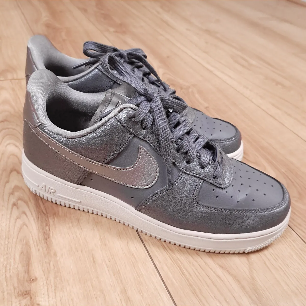 Nike Air Force Grey Silver Trainers 6.5UK/40.5EU - Image 1