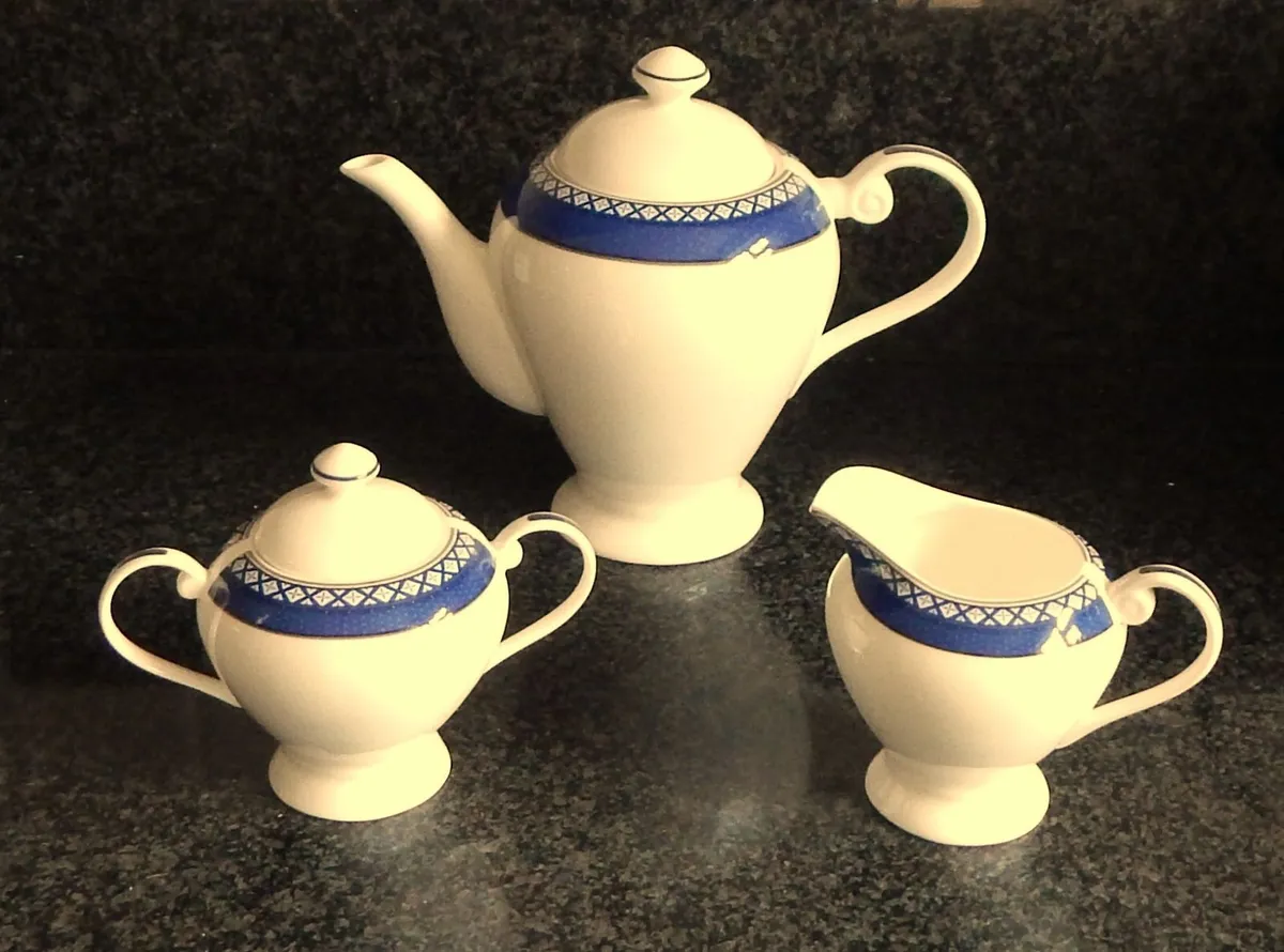 Anysley Living Aston Blue Bone China Tea Set - Image 2