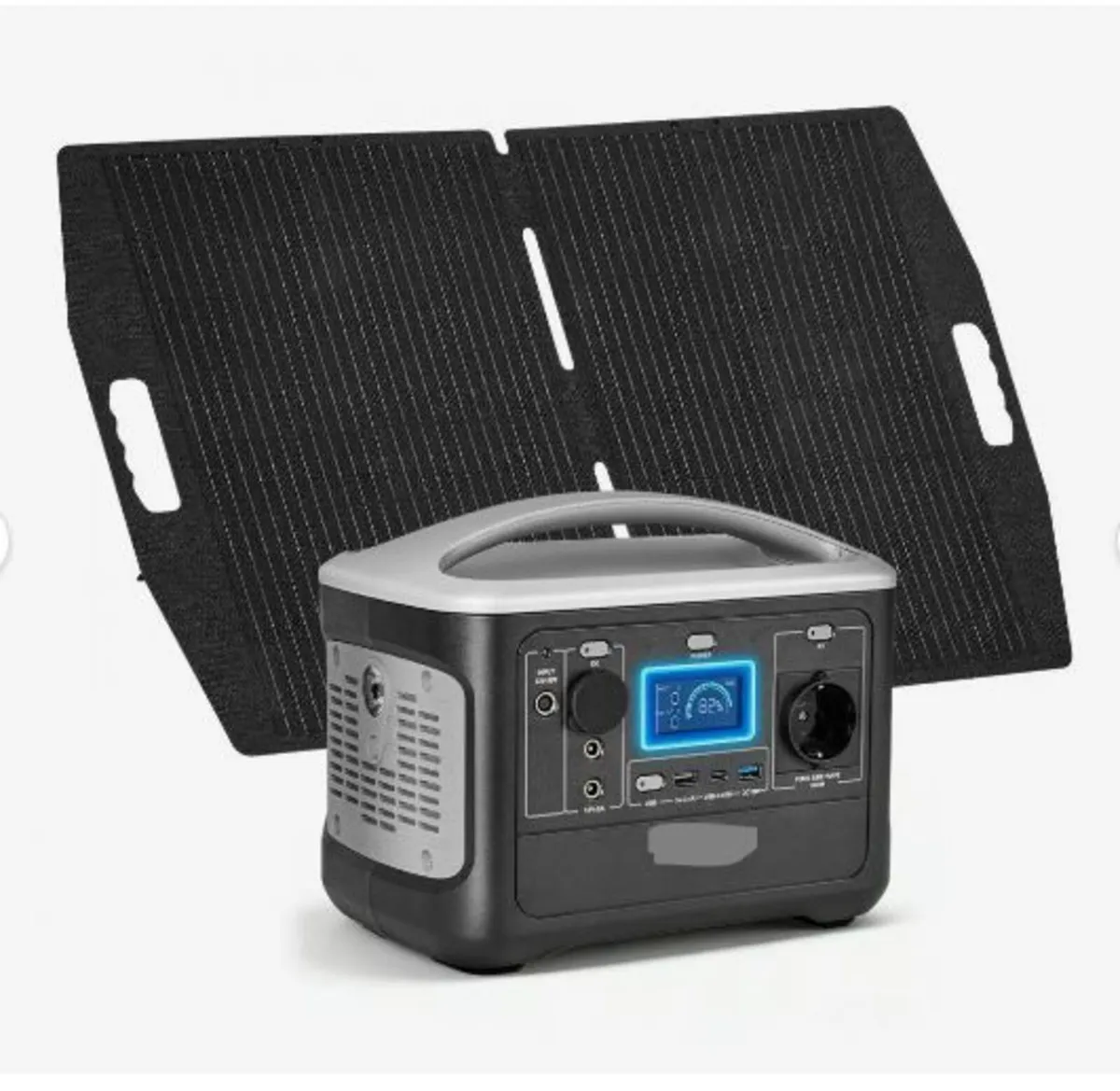 Portable Power Station with 100W Solar Panel, 600 - Image 3