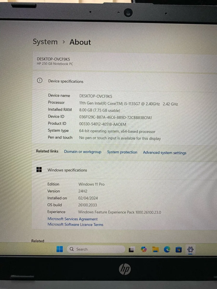HP Laptop i5 pro 11gen 8/256 windows 11 - Image 4