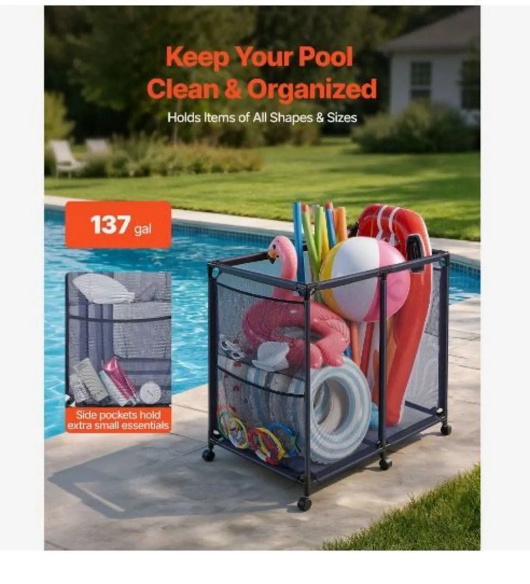 Pool Storage Bin, 93.5 x 61 x 90.4 cm - Image 2