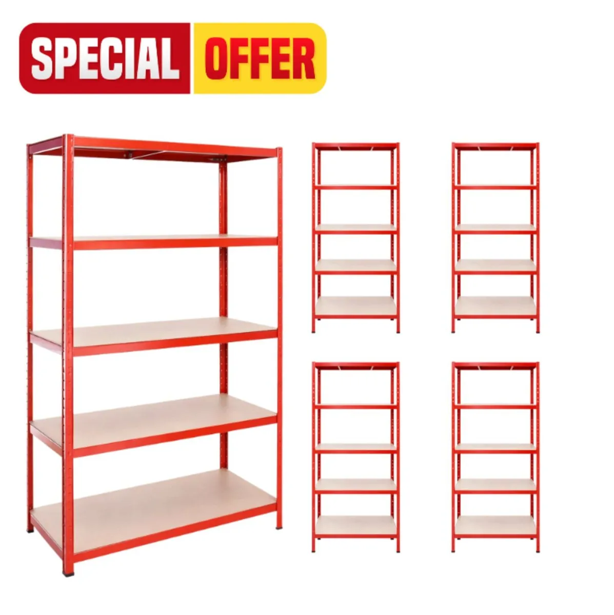 Special on 5x bays of boltless flatpack shelving - Image 1