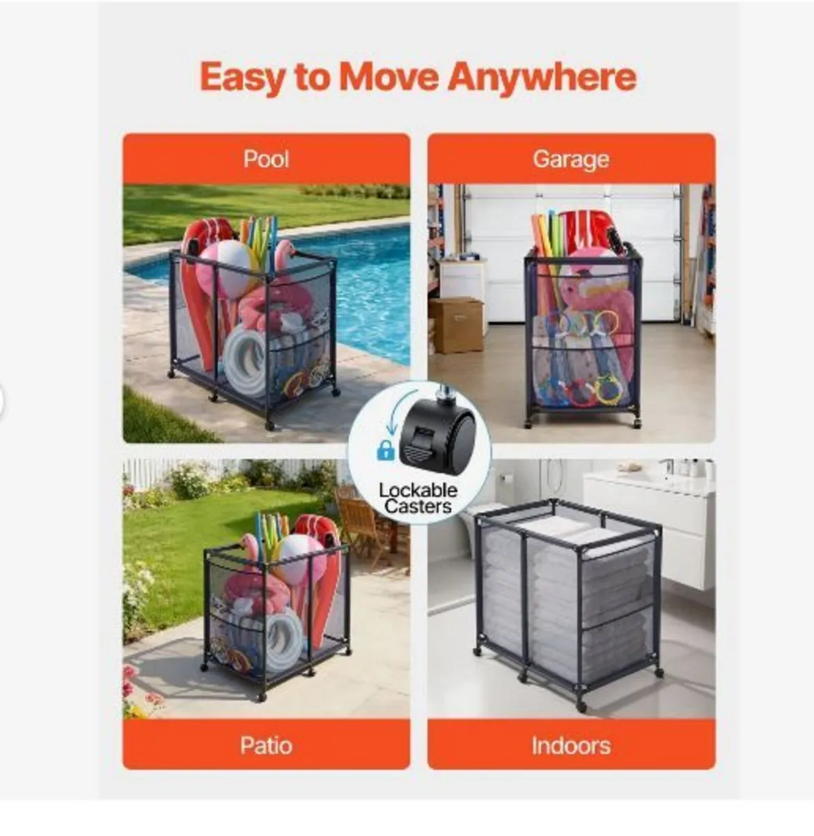 Pool Storage Bin, 93.5 x 61 x 90.4 cm - Image 4