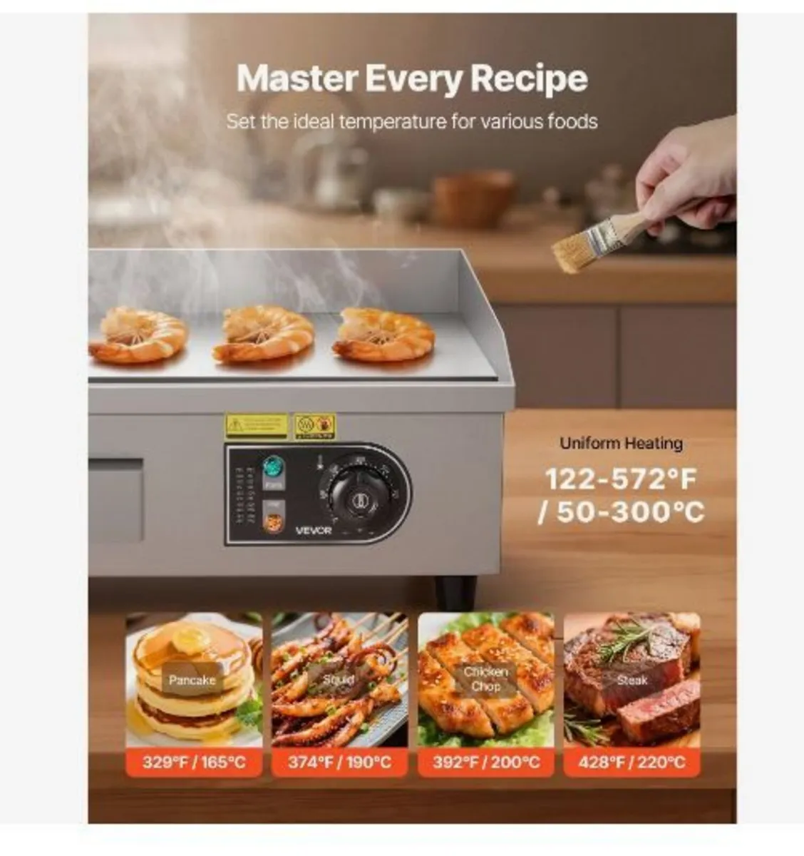 Commercial Electric Griddle, 450 x 300 mm, 2800W - Image 4