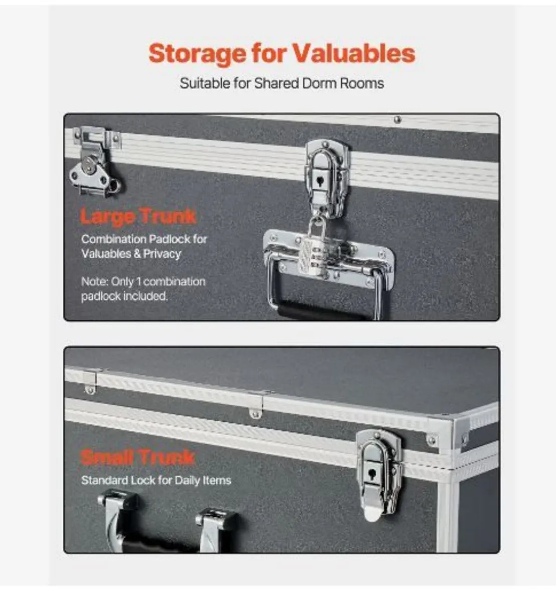 Metal Storage Trunk, Set of 2 - Image 2