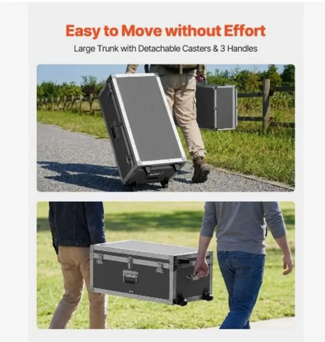 Metal Storage Trunk, Set of 2 - Image 4