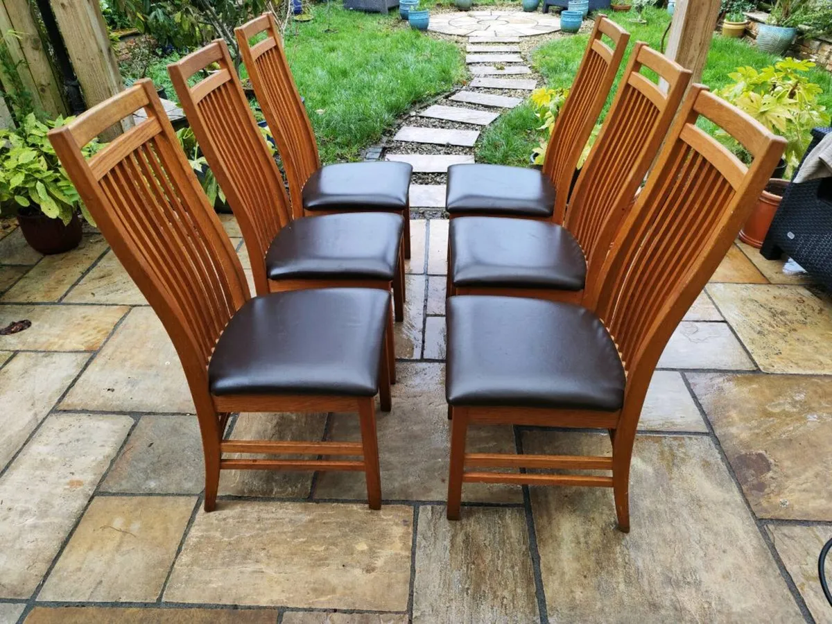 6 kitchen dining chairs - Image 1