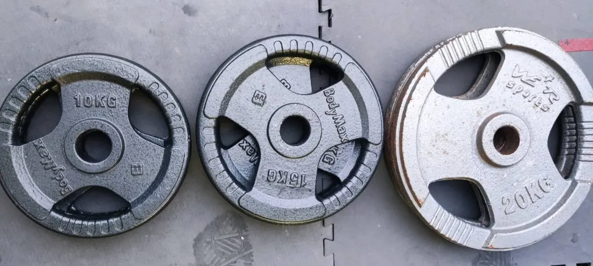 90 kg Olympic Weights Cast Iron Tri-Grip Discs