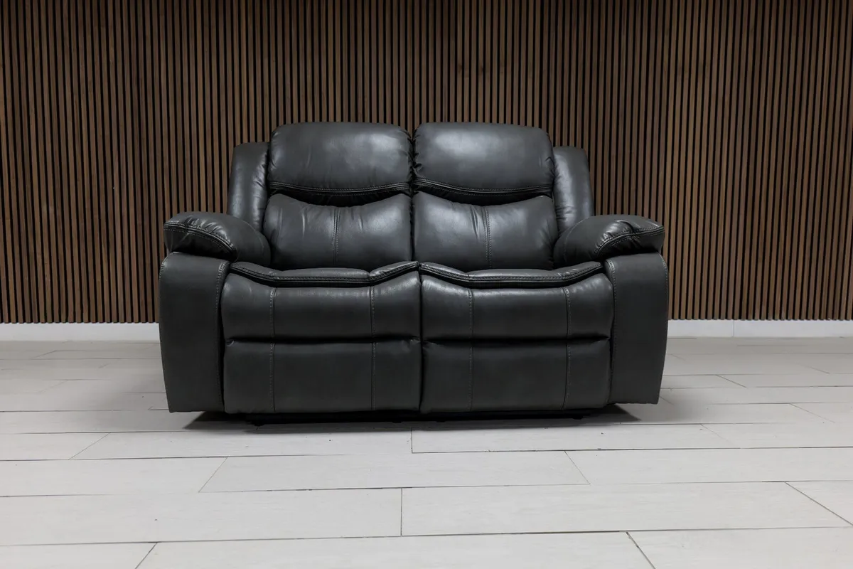 Valerie 3+2 Seater Leather Recliner Sofa Set - Image 3