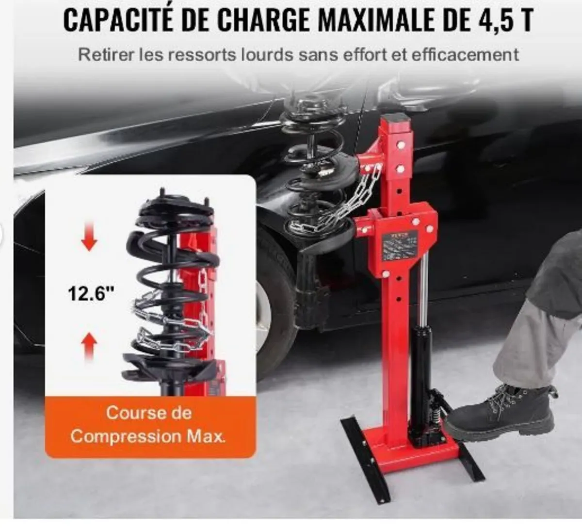 Strut Spring Compressor, 4.5 Ton - Image 2
