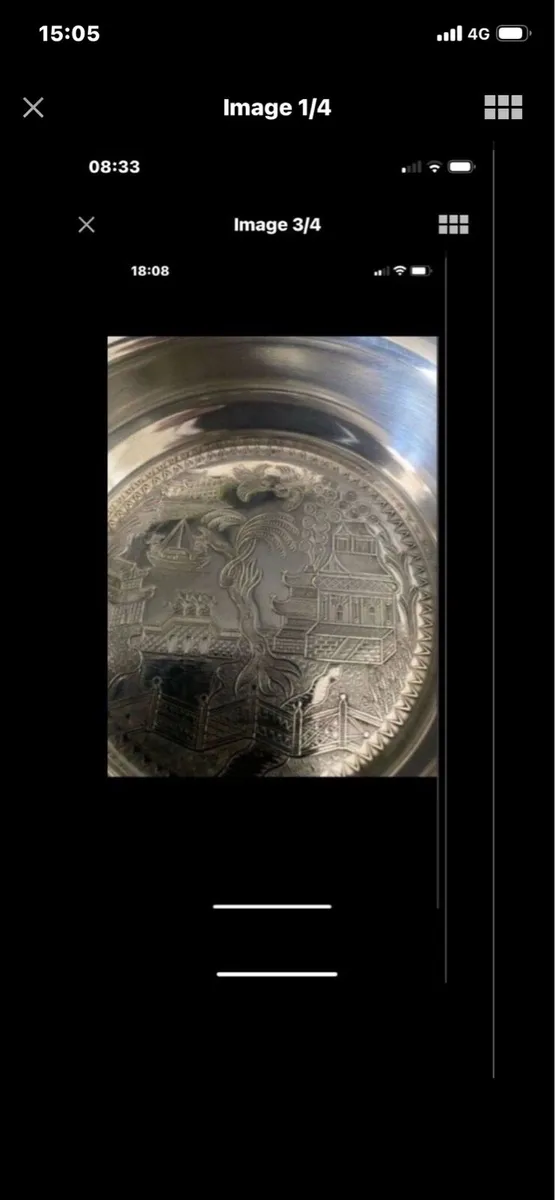 Silver Plate Wine bottle coaster - Image 1