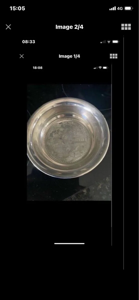 Silver Plate Wine bottle coaster - Image 4